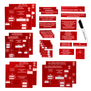 Grid Tie Lamicoid sign kit