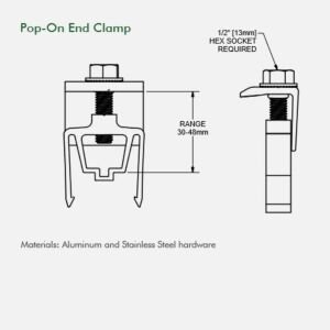 Sunmodo CLMP-END-SMR-B Pop-on End Clamp Black