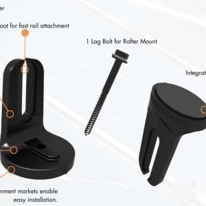 Sunmodo NANOBIT-B Nano Bit with Lag Bolt Black