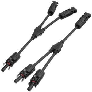 MC4 RV cable joiner pair (two into one Y adapters)