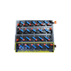 Sacred Sun 48 Volt 1000 Ahr Carbon Battery Bank Complete with racking and buss bars 48 kWh