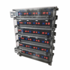 Sacred Sun 24 Volt 1000 Ahr Carbon Battery Bank Complete with racking and buss bars 24kWh