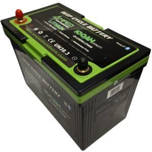 BA9540 Top Band 4 X 100 Ah 12.8V Batteries,Box and Cables Cap: 5.12kWh 25.6V Bank