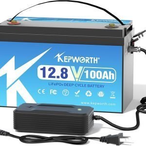 BA9540 Top Band 4 X 100 Ah 12.8V Batteries,Box and Cables Cap: 5.12kWh 25.6V Bank