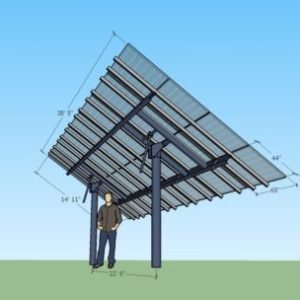 8 Panel Medium Universal TOP Mount 6 in. Pole
