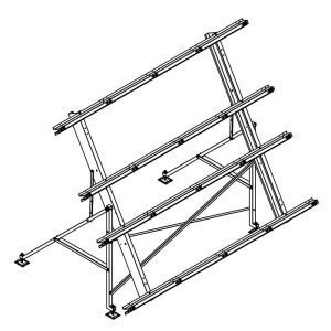 KAGM8-G 8 Module Adjustable Ground Mount [20°-45°-60°] (60 Cell ONLY)