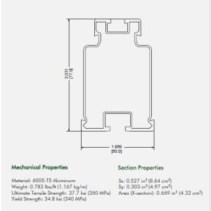 Sunmodo SMR300-212-M 212” Rail Silver