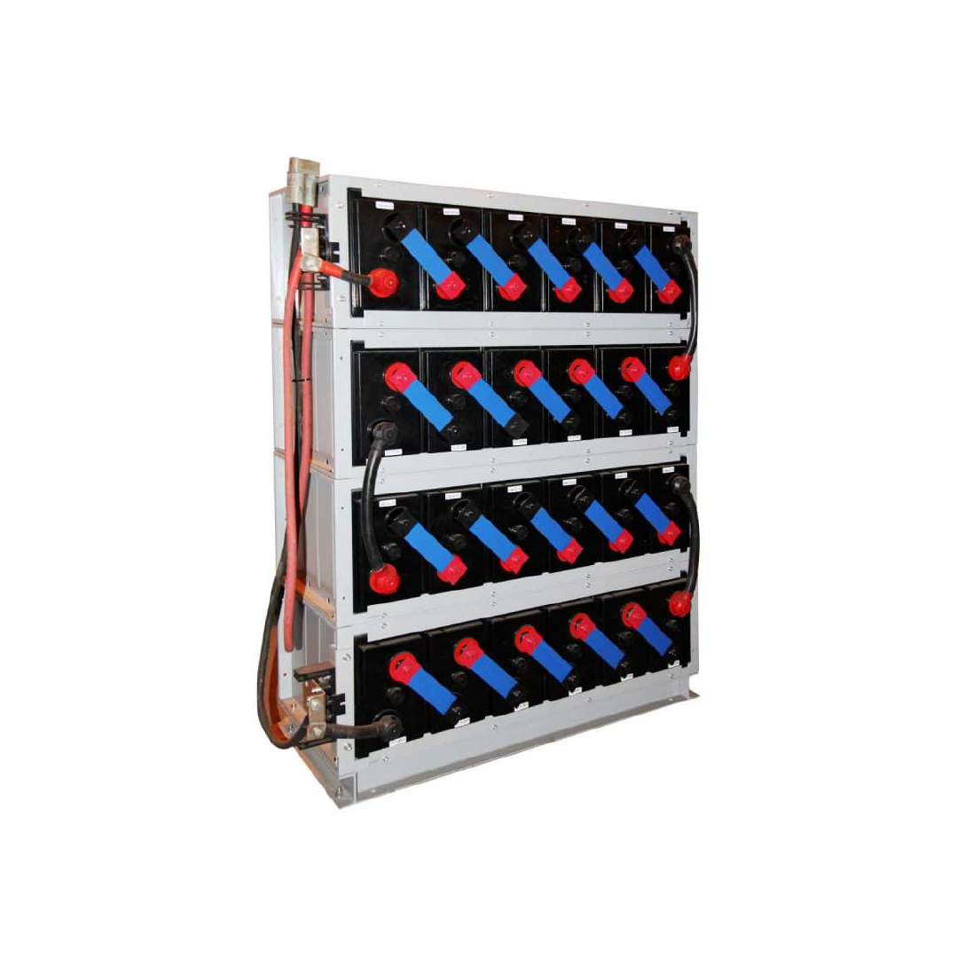 Sacred Sun 48 Volt 1000 Ahr Carbon Battery Bank Complete with racking and buss bars 48 kWh