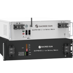 Sacred Sun 48 Volt 500 Ahr Carbon Battery Bank Complete with racking and buss bars 24kWh