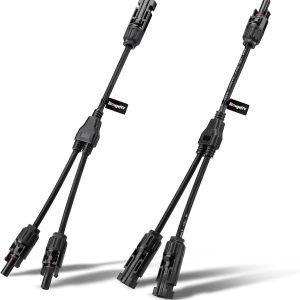 MC4 RV cable joiner pair (two into one Y adapters)