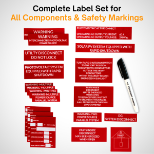 Grid Tie Lamicoid sign kit
