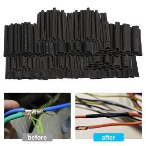 Cable ends with heat shrink cover