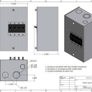 MNEDCQUAD Midnight Quad Box 4 Breaker enclosure (bolt in type)