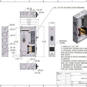 MNDC250PLUS Midnite DC Disconnect - Dble Din Rail