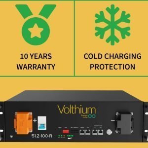 Volthium 51.2V 100Ah LiFePO4 Battery 51.2-100-R-3U-C 5.12 kW