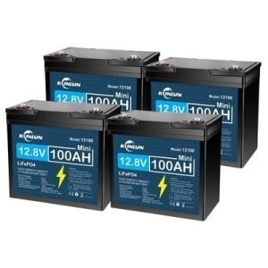 BA9540 Top Band 4 X 100 Ah 12.8V Batteries,Box and Cables Cap: 5.12kWh 25.6V Bank