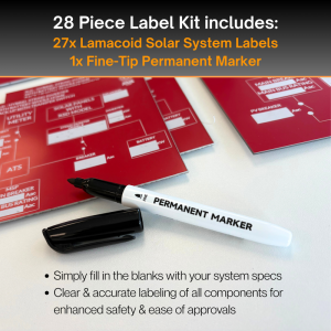 Grid Tie Lamicoid sign kit