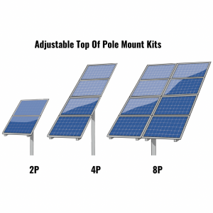 1 Panel Medium/Large Universal TOP Mount 2.5 in. Pole