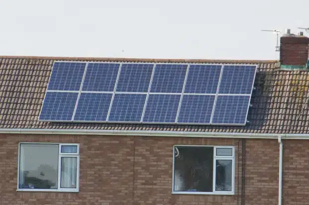 Solar array on a home ready for the Canadian winter