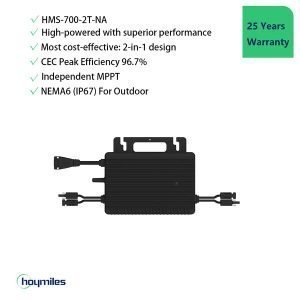 HMS-700-2T-NA Hoymiles Micro Inverter700 watt - use trunk cable